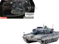 Leopard 2A4 Main Battle Tank with Snorkel "3-Tone Camouflage" Ukrainian Army "Armor Premium" Series 1/72 Diecast Model by Panzerkampf