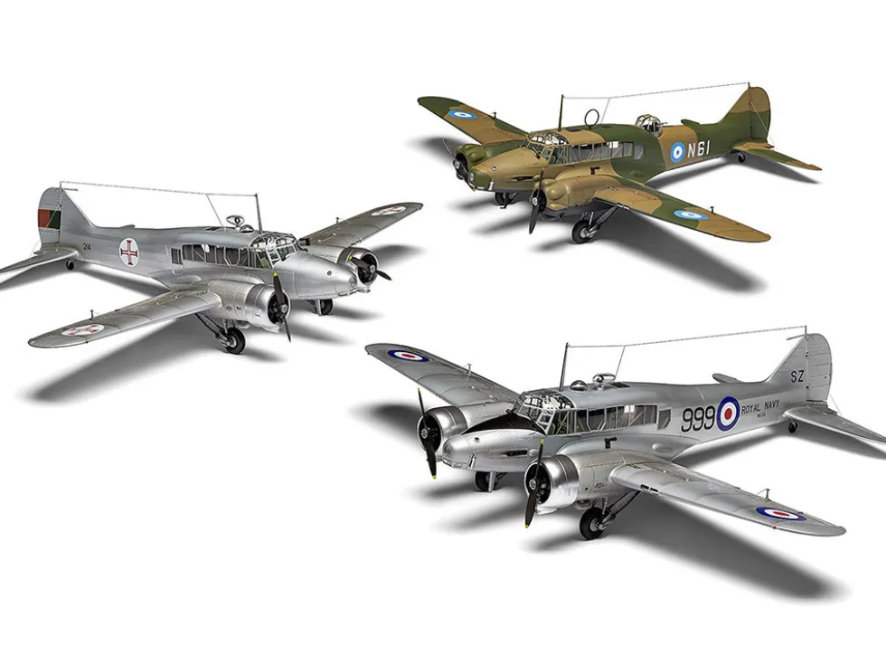 Level 3 Model Kit Avro Anson Mk.I Aircraft with 3 Scheme Options 1/48 Plastic Model Kit by Airfix