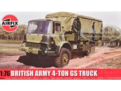 Level 1 Model Kit British Army 4-ton 4x4 GS Truck with 3 Scheme Options 1/76 Plastic Model Kit by Airfix