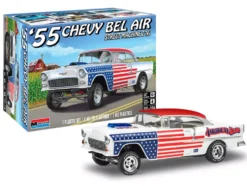 Level 4 Model Kit 1955 Chevrolet Bel Air Street Machine 2-in-1 Kit 1/24 Scale Model by Revell