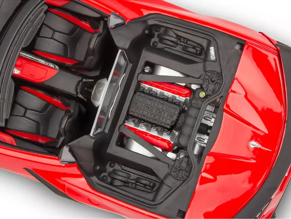 Level 4 Model Kit 2022 Chevrolet Corvette C8 Hardtop Convertible 1/25 Scale Model by Revell