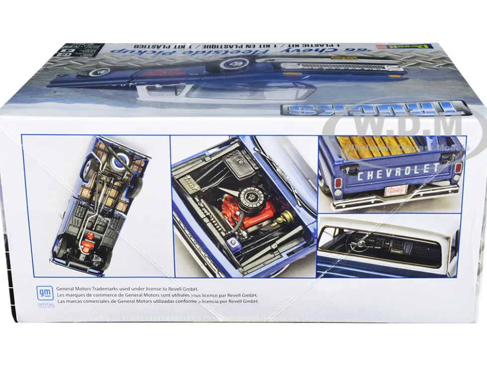 Level 4 Model Kit 1966 Chevrolet Fleetside Pickup Truck 1/25 Scale Model Revell 85-7225