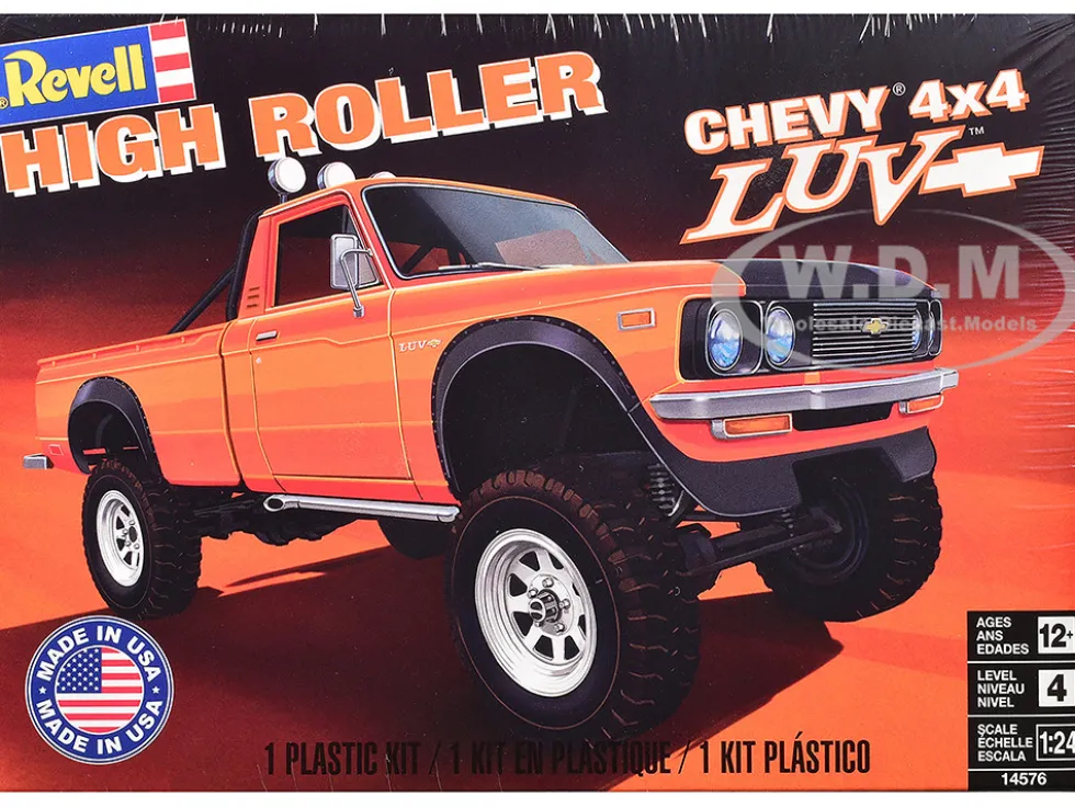 Level 4 Model Kit Chevrolet LUV 4x4 Pickup Truck "High Roller" 1/24 Scale Model by Revell