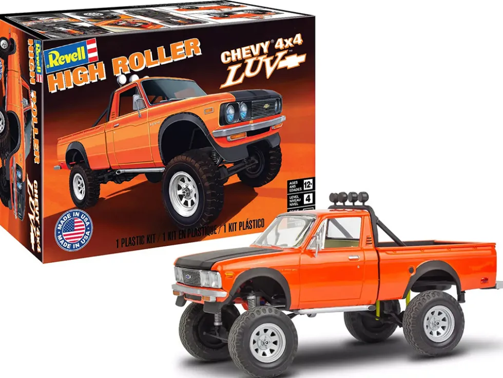 Level 4 Model Kit Chevrolet LUV 4x4 Pickup Truck "High Roller" 1/24 Scale Model by Revell