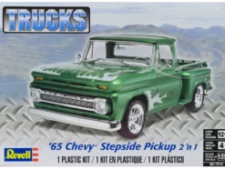 Level 4 Model Kit 1965 Chevrolet Stepside Pickup Truck 2 in 1 Kit 1/25 Scale Model Revell 85-7210
