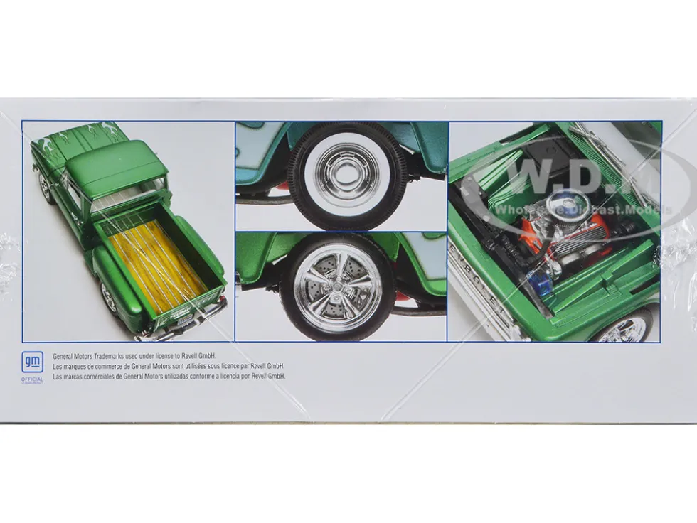 Level 4 Model Kit 1965 Chevrolet Stepside Pickup Truck 2 in 1 Kit 1/25 Scale Model Revell 85-7210