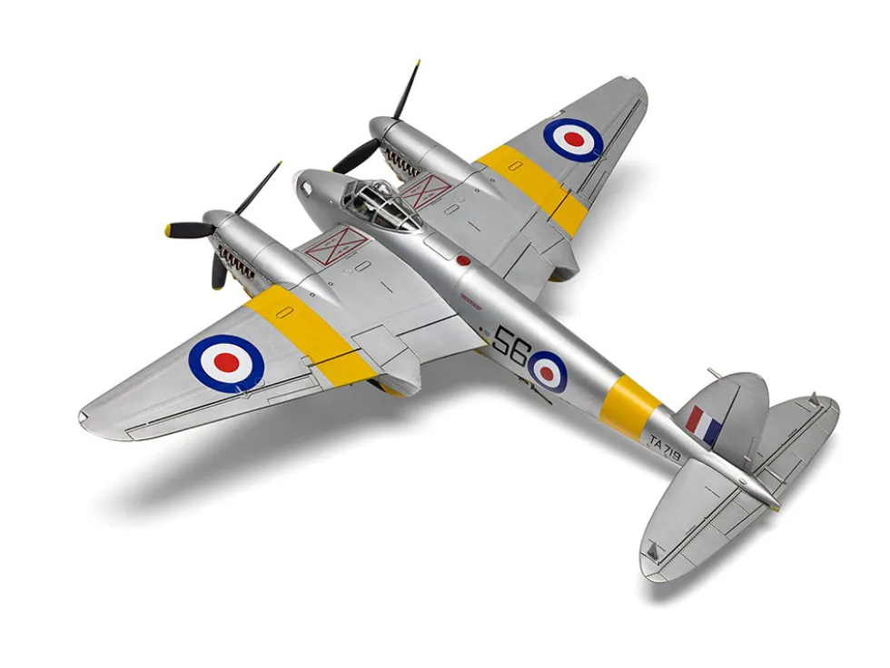 Level 2 Model Kit De Havilland Mosquito B.XVI/B.35/TT.35 Aircraft with 3 Scheme Options 1/72 Plastic Model Kit by Airfix