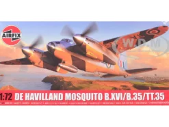 Level 2 Model Kit De Havilland Mosquito B.XVI/B.35/TT.35 Aircraft with 3 Scheme Options 1/72 Plastic Model Kit by Airfix