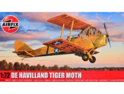 Level 2 Model Kit De Havilland Tiger Moth Aircraft with 2 Scheme Options 1/72 Plastic Model Kit by Airfix