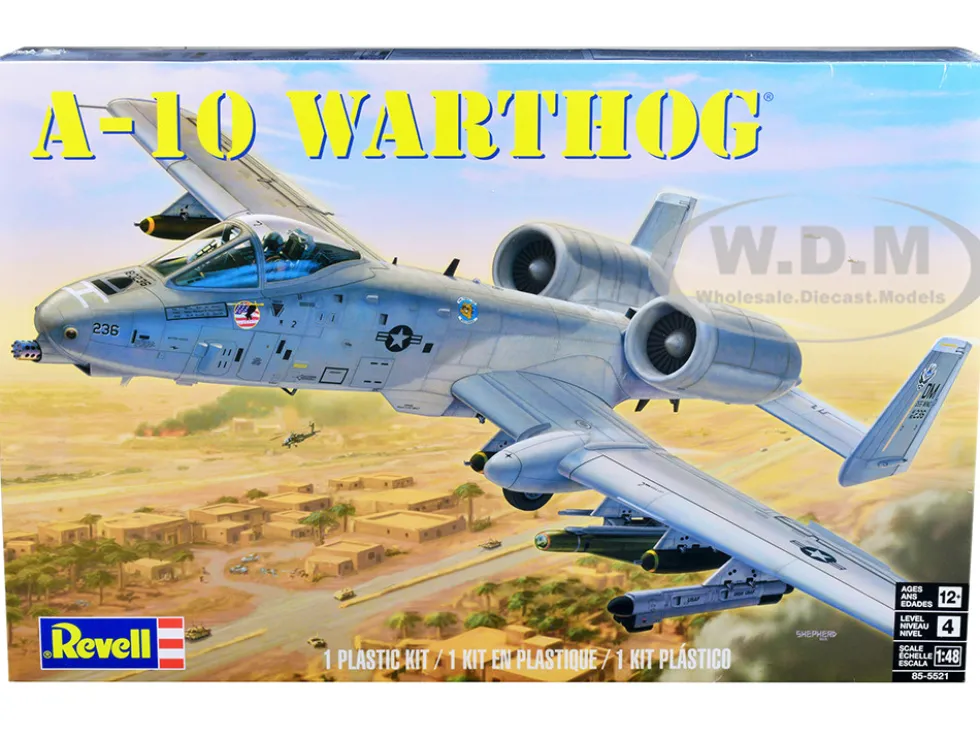 Level 4 Model Kit Fairchild Republic A 10 Warthog Thunderbolt II Aircraft 1/48 Scale Model Revell 85-5521