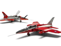 Level 2 Model Kit Folland Gnat T.1 Fighter Aircraft with 2 Scheme Options 1/48 Plastic Model Kit by Airfix