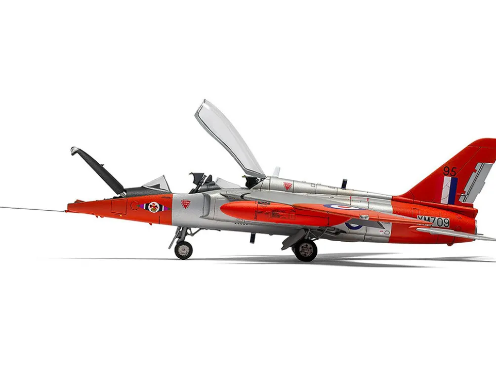 Level 2 Model Kit Folland Gnat T.1 Fighter Aircraft with 2 Scheme Options 1/48 Plastic Model Kit by Airfix