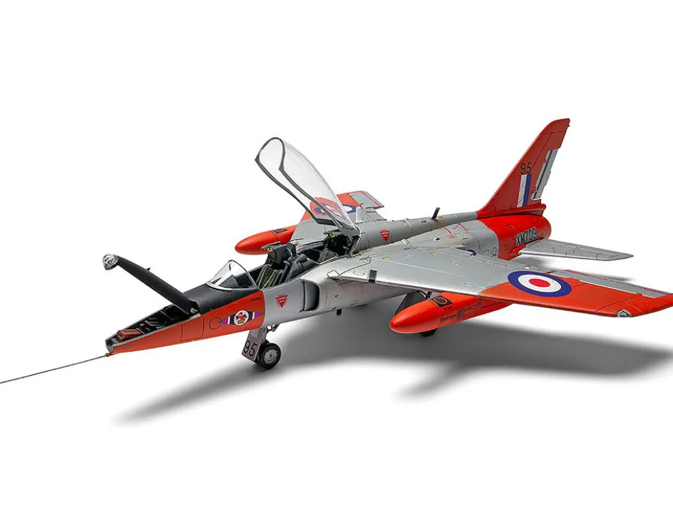 Level 2 Model Kit Folland Gnat T.1 Fighter Aircraft with 2 Scheme Options 1/48 Plastic Model Kit by Airfix