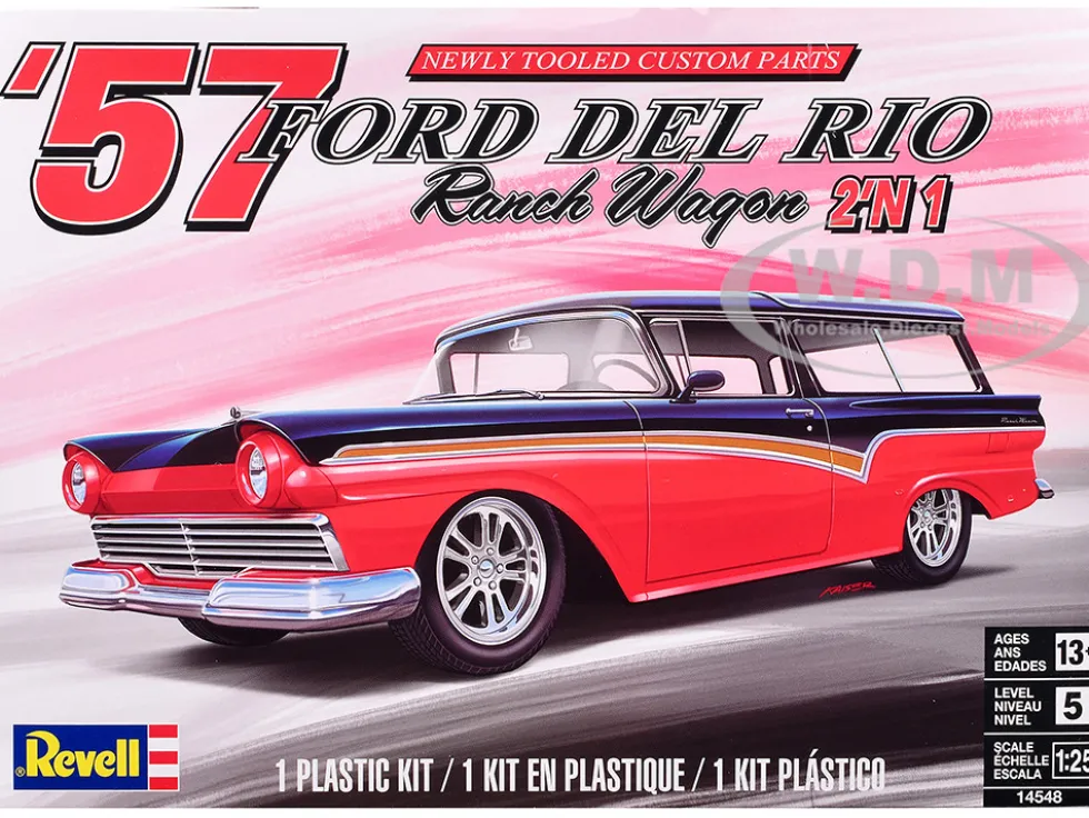 Level 5 Model Kit 1957 Ford Del Rio Ranch Wagon 2-in-1 Kit 1/25 Scale Model by Revell