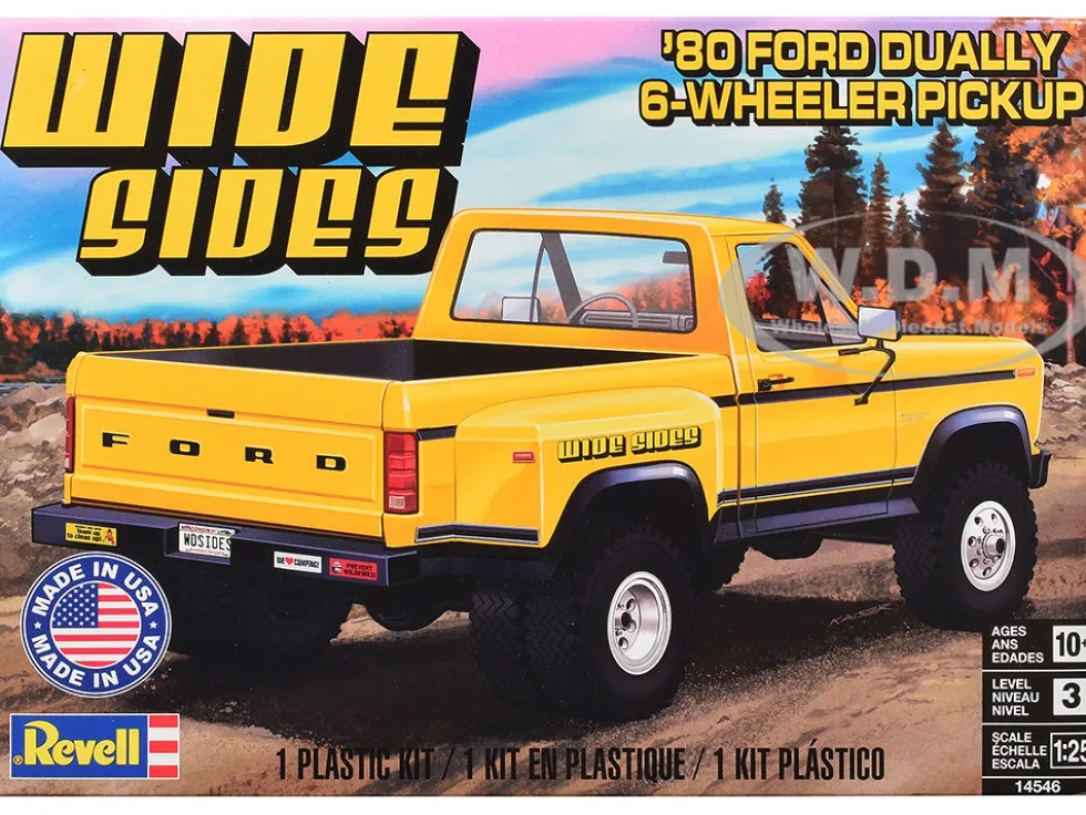 Level 3 Model Kit 1980 Ford F-150 Dually Pickup Truck 1/25 Scale Model by Revell