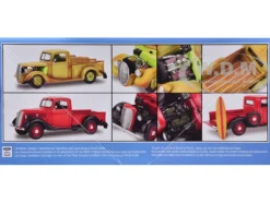 Level 5 Model Kit 1937 Ford Pickup Truck with Surfboard 2-in-1 Kit 1/25 Scale Model by Revell