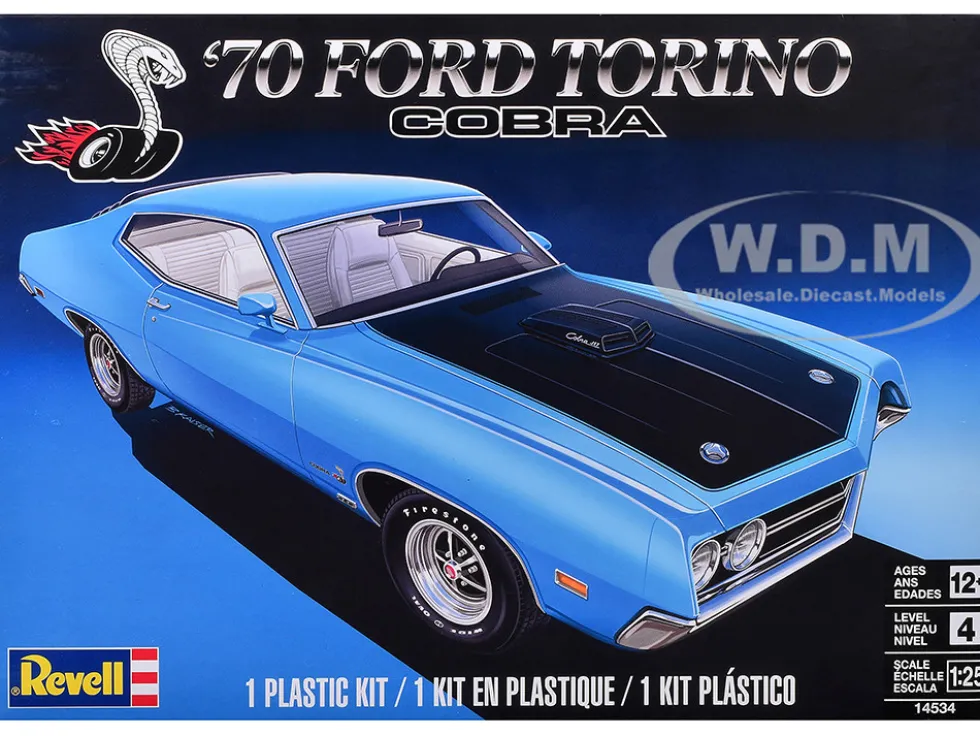 Level 4 Model Kit 1970 Ford Torino Cobra 1/25 Scale Model by Revell