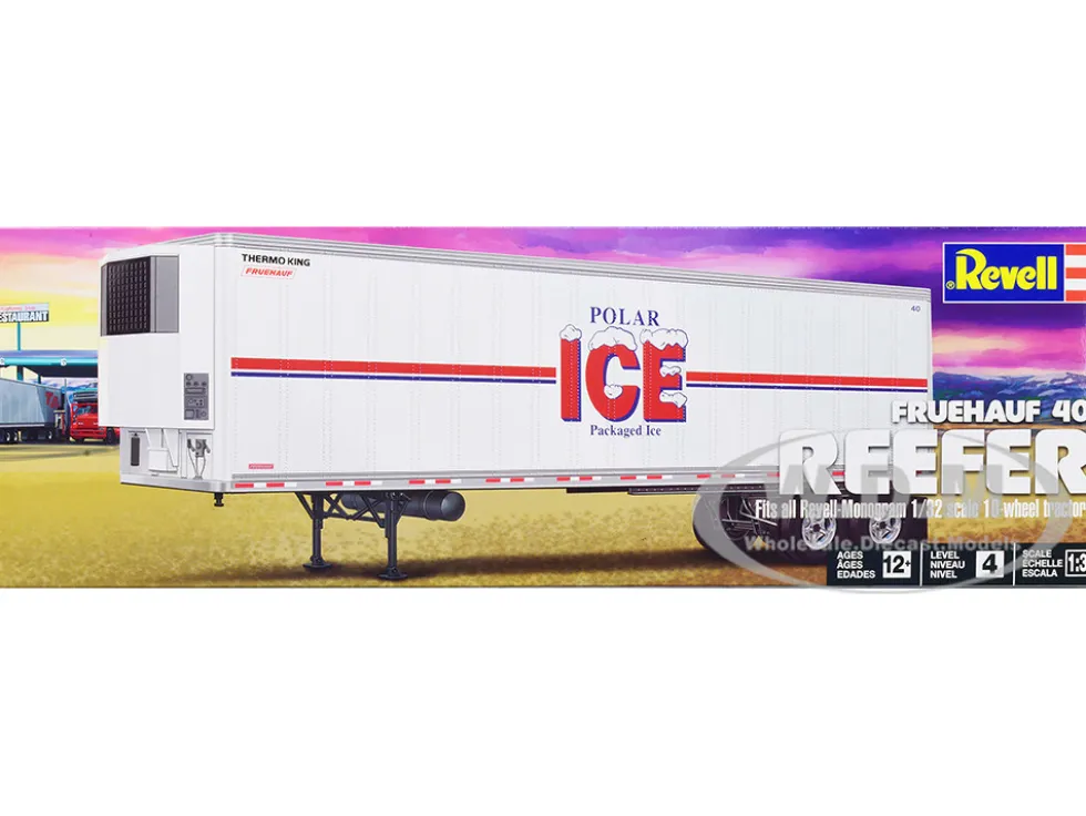 Level 4 Model Kit Fruehauf 40 Refrigerated Trailer Polar ICE 1/32 Scale Model Revell 14541