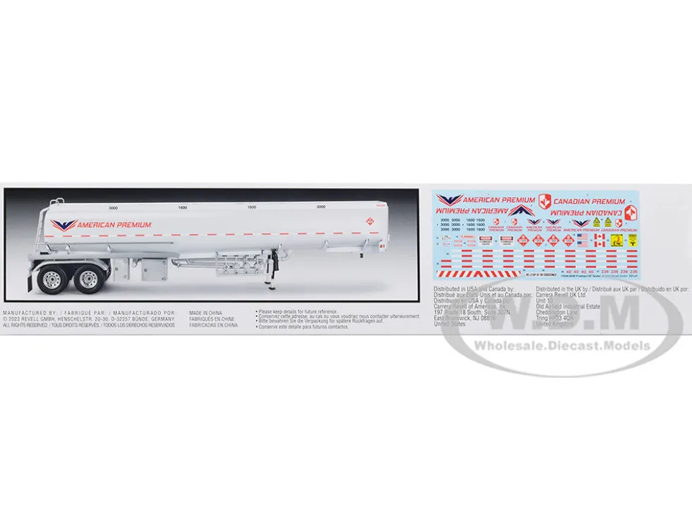 Level 4 Model Kit Fruehauf 40 Tanker Trailer 1/32 Scale Model Revell 14536