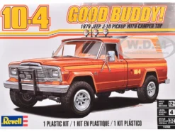 Level 4 Model Kit 1979 Jeep J-10 Pickup Truck with Camper Top 1/24 Scale Model by Revell
