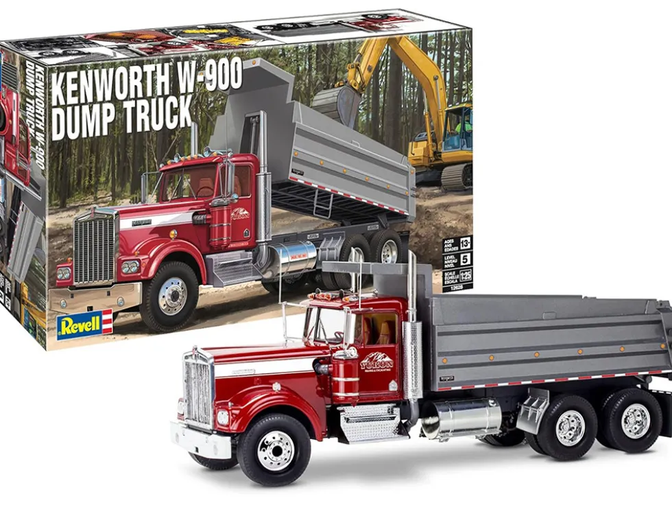 Level 5 Model Kit Kenworth W 900 Dump Truck 1/25 Scale Model Revell 12628