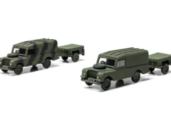 Level 1 Model Kit Land Rover LWB (Hard Top) Truck and Trailer with 2 Scheme Options 1/76 Plastic Model Kit by Airfix