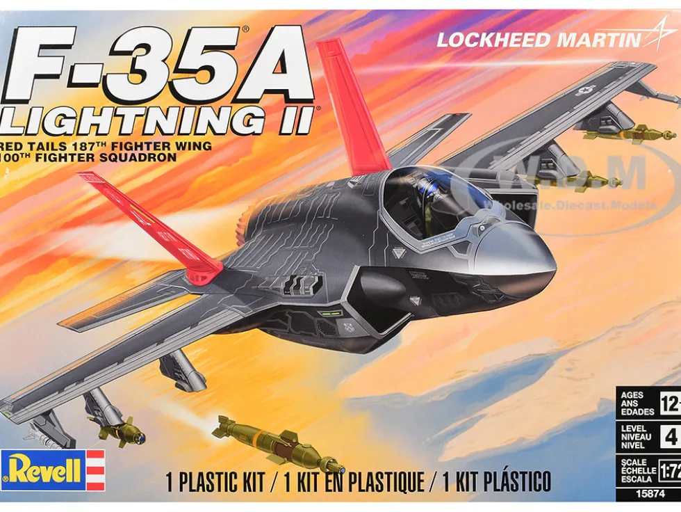 Level 4 Model Kit Lockheed Martin F-35A Lightning II Aircraft 1/72 Scale Model by Revell