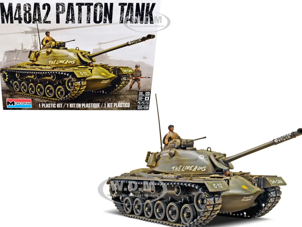 Level 4 Model Kit M48A2 Patton Tank 1/35 Scale Model Revell 85-7853
