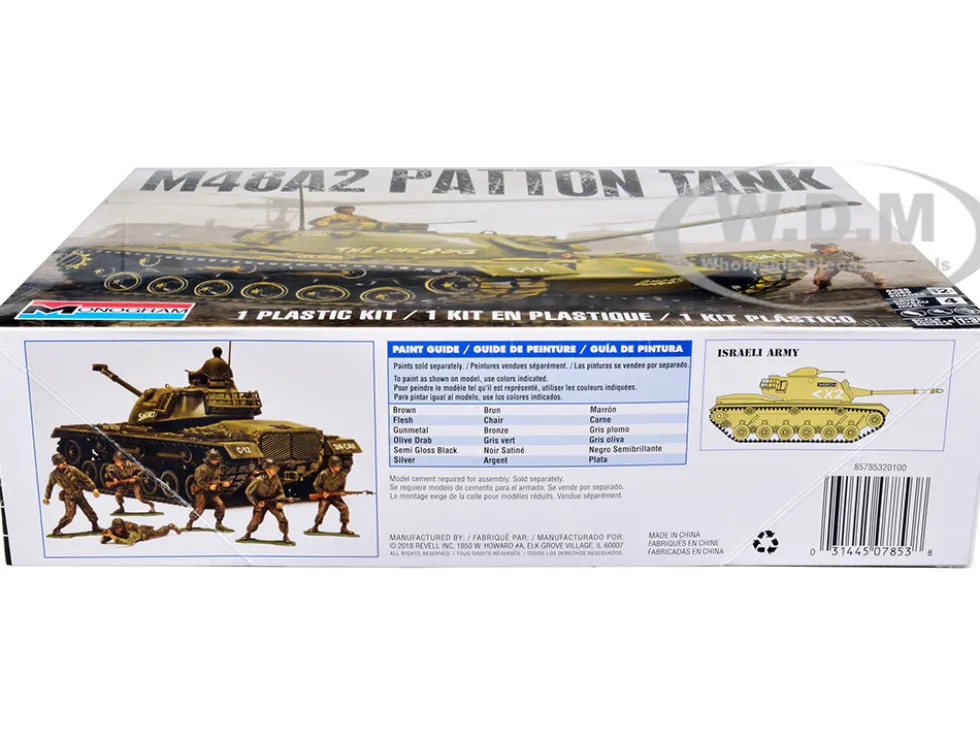 Level 4 Model Kit M48A2 Patton Tank 1/35 Scale Model Revell 85-7853
