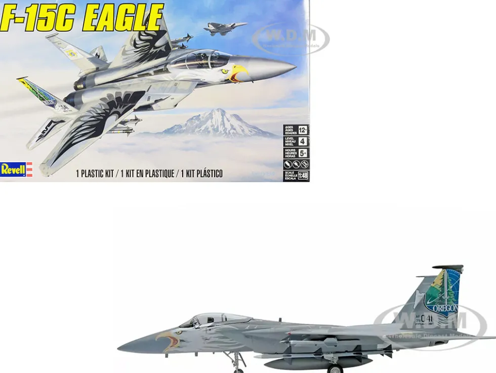 Level 4 Model Kit McDonnell Douglas F 15C Eagle Fighter Aircraft 1/48 Scale Model Revell 85-5870