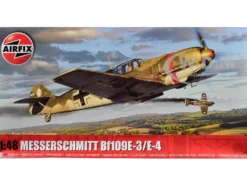 Level 2 Model Kit Messerschmitt Bf109E-3/E-4 Fighter Aircraft with 3 Scheme Options 1/48 Plastic Model Kit by Airfix