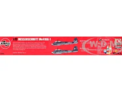 Level 2 Model Kit Messerschmitt Me410A-1 Fighter Aircraft with 2 Scheme Options 1/72 Plastic Model Kit by Airfix
