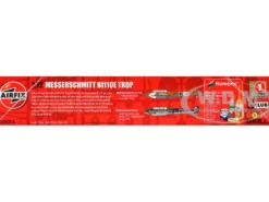 Level 2 Model Kit Messerschmitt Bf110E/E-2 TROP Fighter Aircraft with 2 Scheme Options 1/72 Plastic Model Kit by Airfix