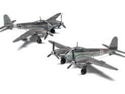 Level 2 Model Kit Messerschmitt Me410A 1 U2 & U4 Fighter Bomber Aircraft with 2 Scheme Options 1/72 Plastic Model Kit Airfix A04066