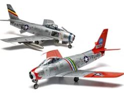 Level 2 Model Kit North American F-86F Sabre Aircraft with 2 Scheme Options 1/48 Plastic Model Kit by Airfix