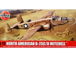Level 3 Model Kit North American B 25C D Mitchell Bomber Aircraft with 2 Scheme Options 1/72 Plastic Model Kit Airfix A06015A