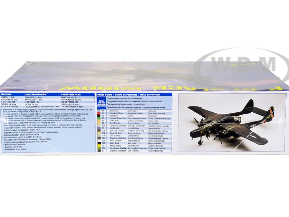 Level 5 Model Kit P-61 Black Widow Fighter Plane 1/48 Scale Model Revell 85-7546