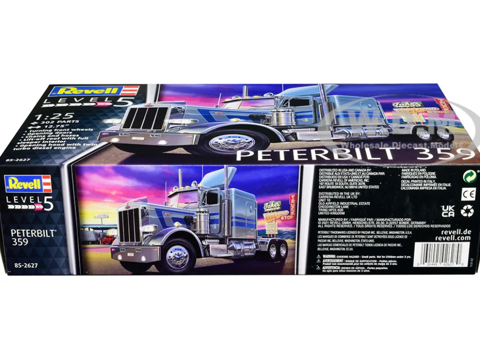 Level 5 Model Kit Peterbilt 359 Truck Tractor 1/25 Scale Model Revell 85-2627