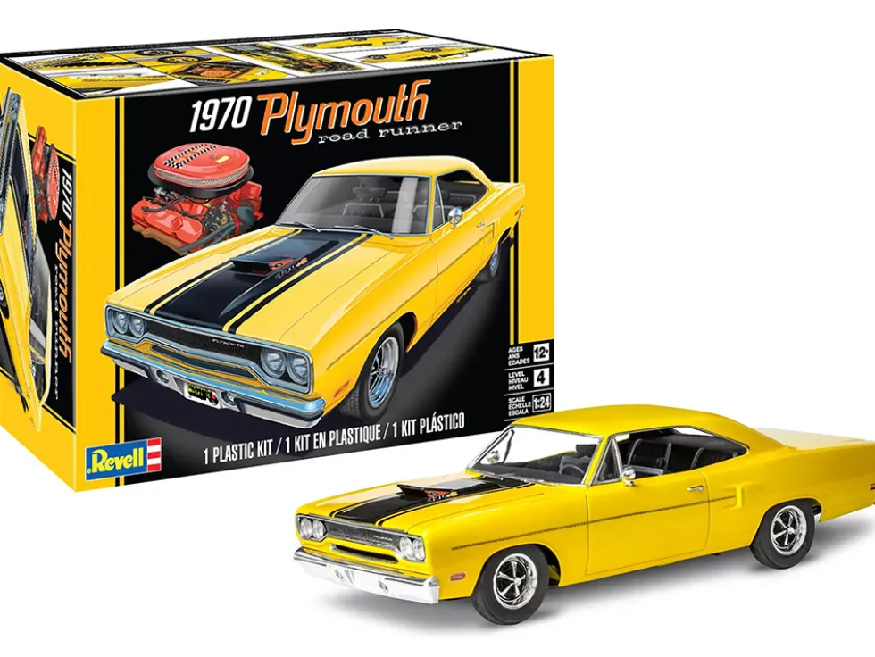 Level 4 Model Kit 1970 Plymouth Road Runner 1/24 Scale Model Revell 14531