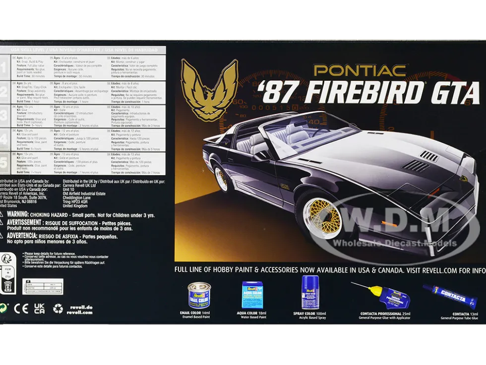 Level 5 Model Kit 1987 Pontiac Firebird GTA 1/16 Scale Model Revell 14535