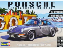 Level 4 Model Kit Porsche 911 Carrera 3.2 Coupe 2-in-1 Kit 1/24 Scale Model Revell 85-4521