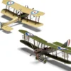 Level 2 Model Kit Royal Aircraft Factory BE2c Aircraft with 2 Scheme Options 1/72 Plastic Model Kit by Airfix