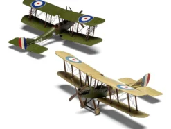Level 2 Model Kit Royal Aircraft Factory BE2c Aircraft with 2 Scheme Options 1/72 Plastic Model Kit by Airfix