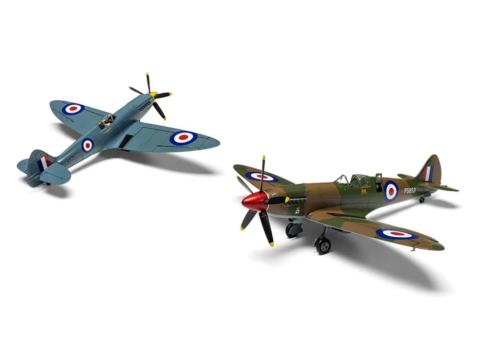 Level 2 Model Kit Supermarine Spitfire PR.XIX Fighter Aircraft with 3 Scheme Options 1/48 Plastic Model Kit by Airfix