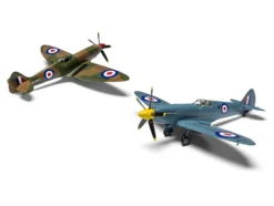 Level 2 Model Kit Supermarine Spitfire PR.XIX Fighter Aircraft with 3 Scheme Options 1/48 Plastic Model Kit by Airfix