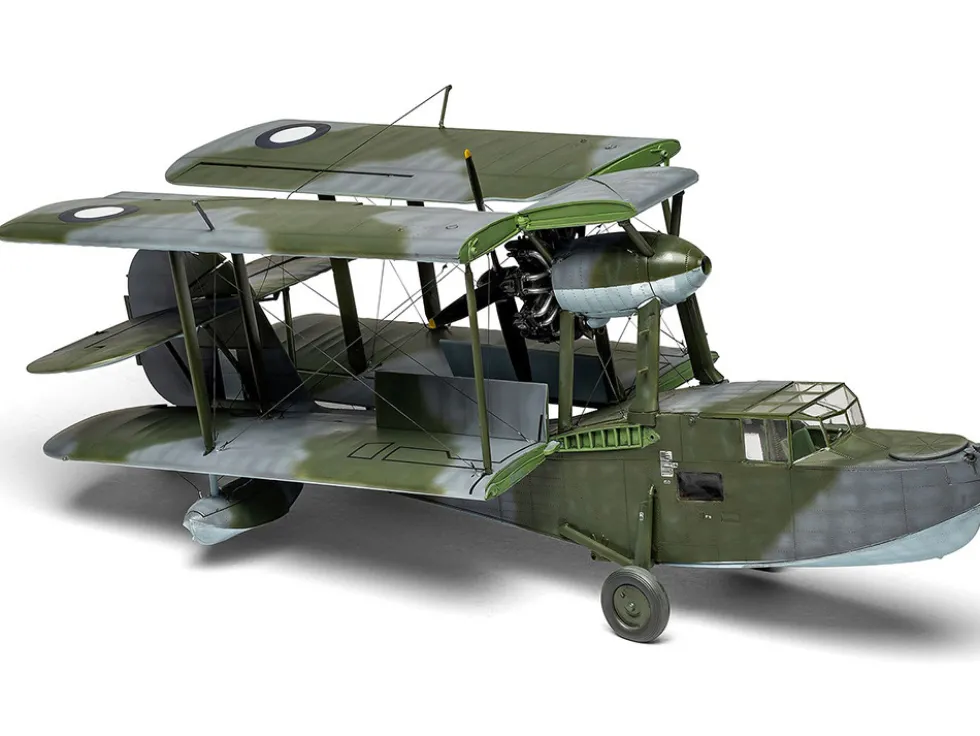 Level 3 Model Kit Supermarine Walrus Mk.I Aircraft with 3 Scheme Options 1/48 Plastic Model Kit by Airfix