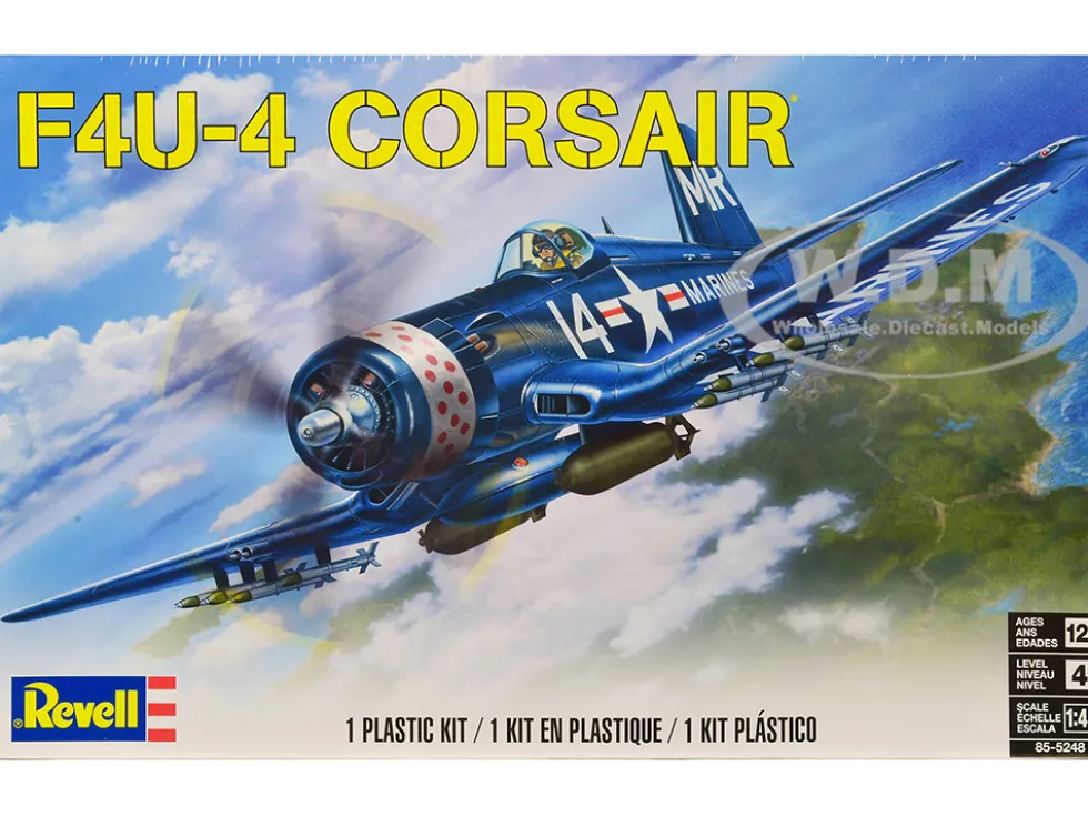 Level 4 Model Kit Vought F4U 4 Corsair Fighter Aircraft 1/48 Scale Model Revell 85-5248