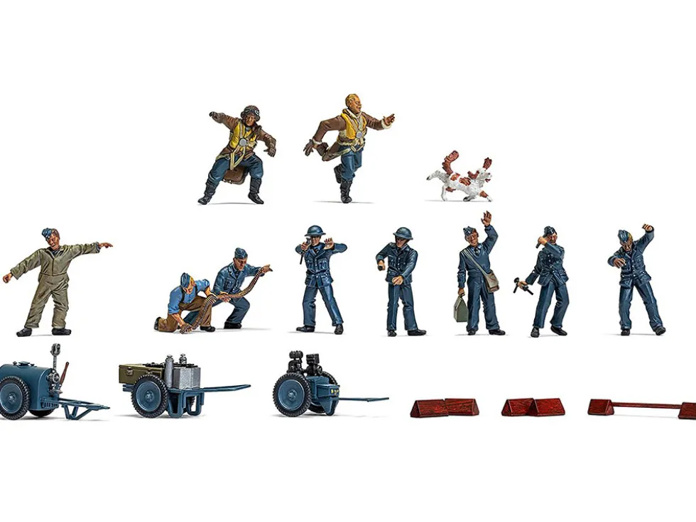 Level 1 Model Kit WWII RAF Ground Crew Figure and Accessory Set 1/48 Plastic Model Kit by Airfix