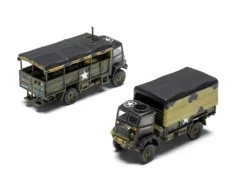Level 2 Model Kit WWII 3-Ton General Service and Troop Trucks 1/76 Plastic Model Kit by Airfix