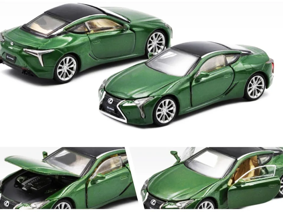 Lexus LC500 Nori Green Metallic Black Top Limited Edition 1200 pieces 1/64 Diecast Model Car Era Car LS21LCRN60